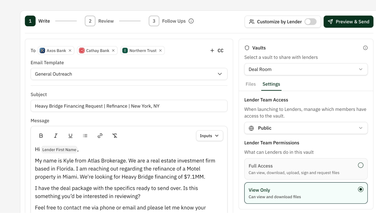 Launch Vault Settings