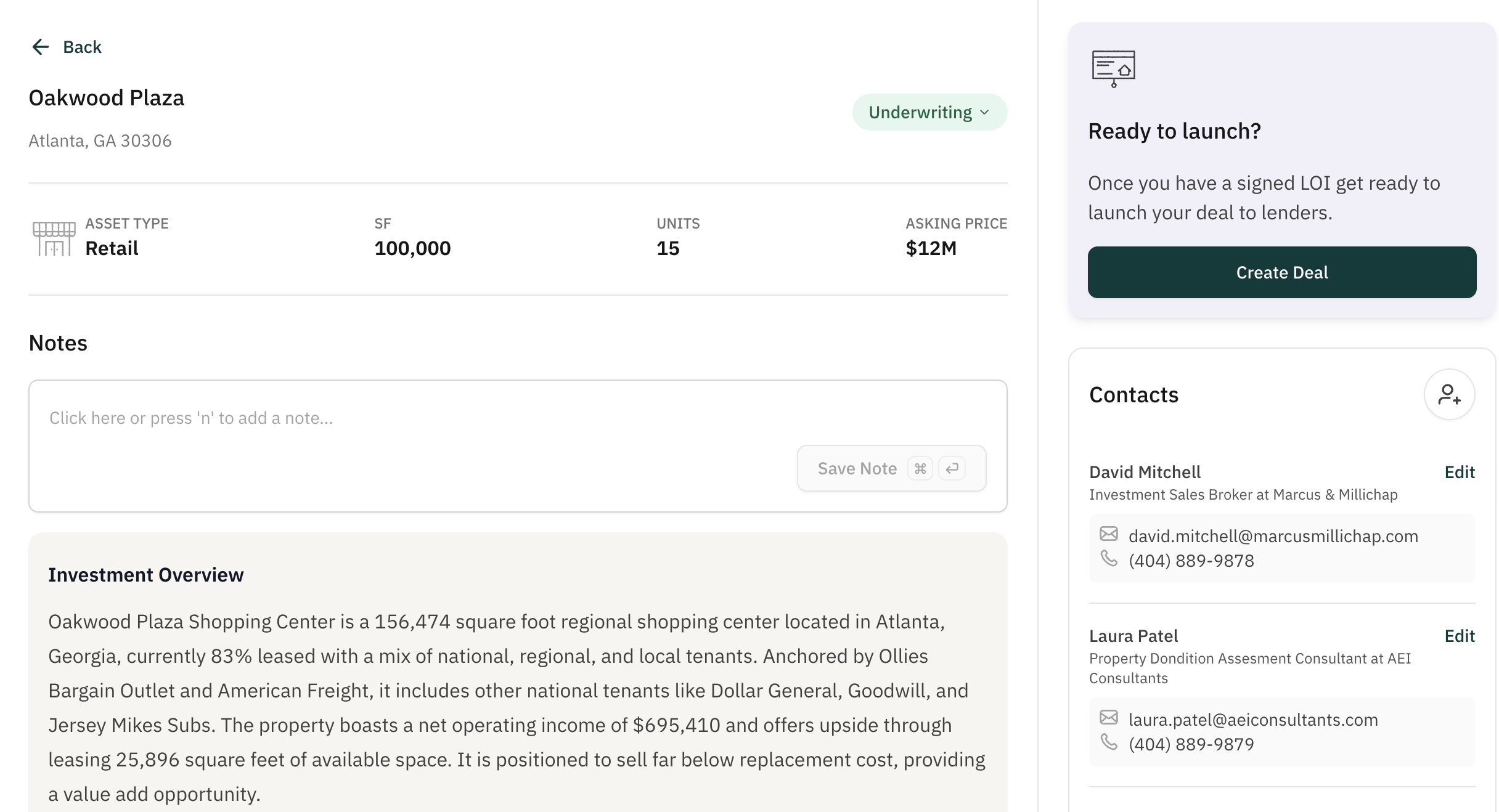Edit feature interface
